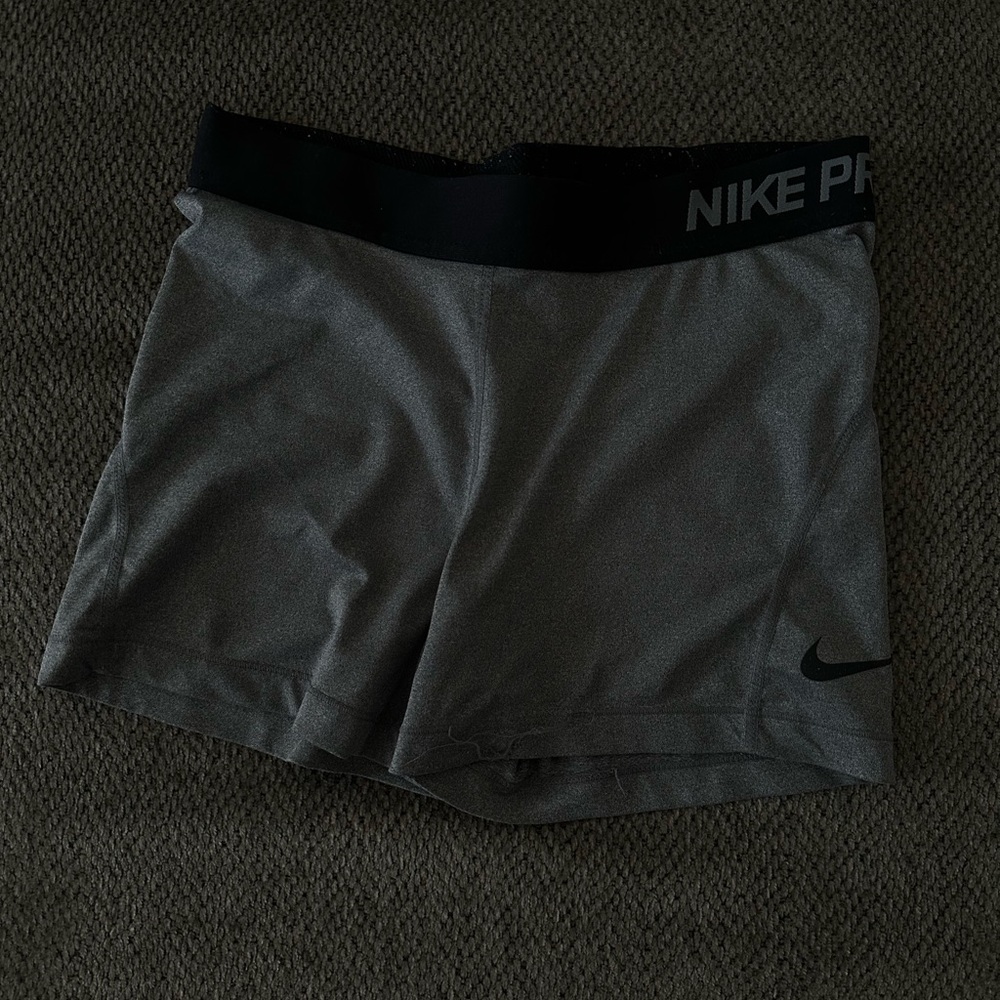 Nike Gray and Black Athletic Shorts